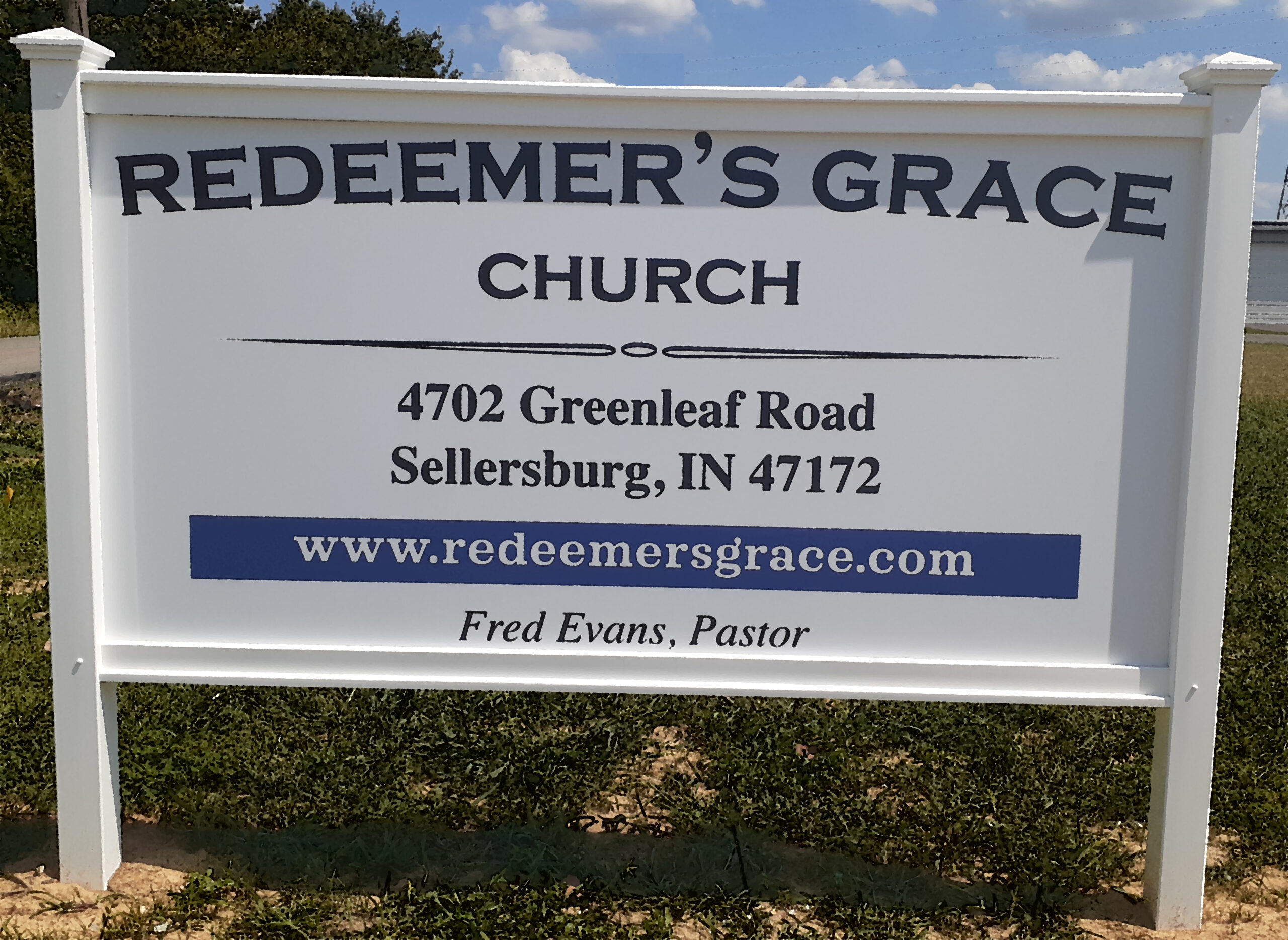 Redeemer's Grace Church sign